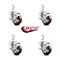 Service Caster 3.5 Inch Maroon Poly Wheel Swivel 3/4 Inch Square Stem Caster Set with Brake SCC SCC-SQ20S3514-PPUB-MRN-TLB-34-4 - alternate 3